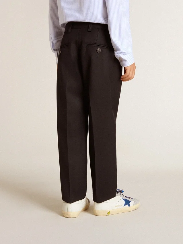 Pantalones de lana azul oscuro para niños