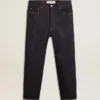 Pantalones de mezclilla azul oscuro para hombre en denim de un solo lavado