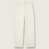 Pantalones de mezclilla blancos para mujer con abalorios y cristales