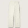 Pantalones de mezclilla blancos para mujer con abalorios y cristales