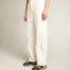 Pantalones de mezclilla de algodón color blanco óptico para mujer