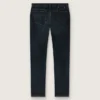 Pantalones de mezclilla de corte ajustado para hombre en mezclilla elástica de color índigo oscuro