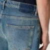 Pantalones de mezclilla holgados de lavado medio azul