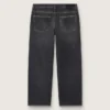 Pantalones de mezclilla negros para hombre con efecto lavado a la piedra