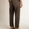Pantalones de mezclilla negros para hombre con efecto lavado a la piedra
