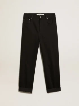Pantalones de mezclilla negros para mujer