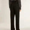 Pantalones de mezclilla negros para mujer