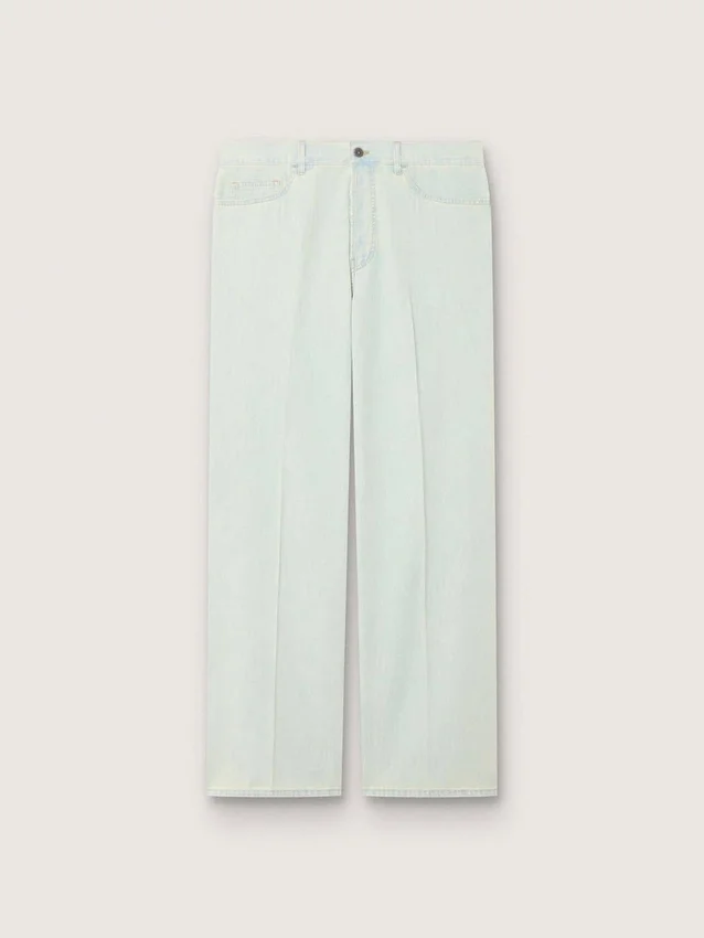 Pantalones de mezclilla para hombre en denim azul claro