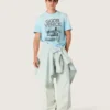 Pantalones de mezclilla para hombre en denim azul claro