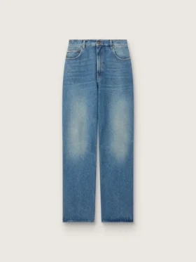 Pantalones de mezclilla para mujer con lavado medio
