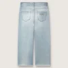 Pantalones de mezclilla para niños Golden en denim azul claro con logotipo bordado