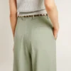 Pantalones de mujer de lana verde salvia