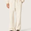 Pantalones de sudadera unisex Star en felpa blanca vintage
