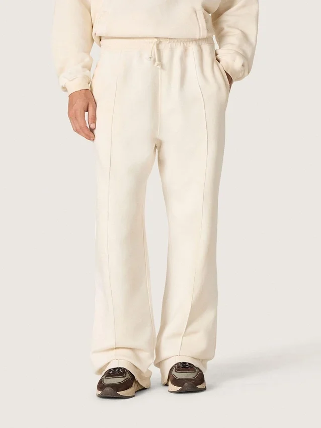 Pantalones de sudadera unisex Star en felpa blanca vintage