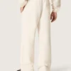 Pantalones de sudadera unisex Star en felpa blanca vintage