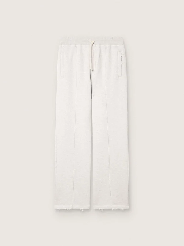 Pantalones de sudadera unisex «Star» en felpa gris jaspeada