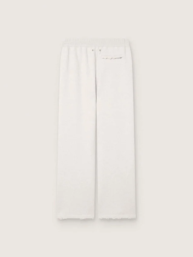 Pantalones de sudadera unisex «Star» en felpa gris jaspeada
