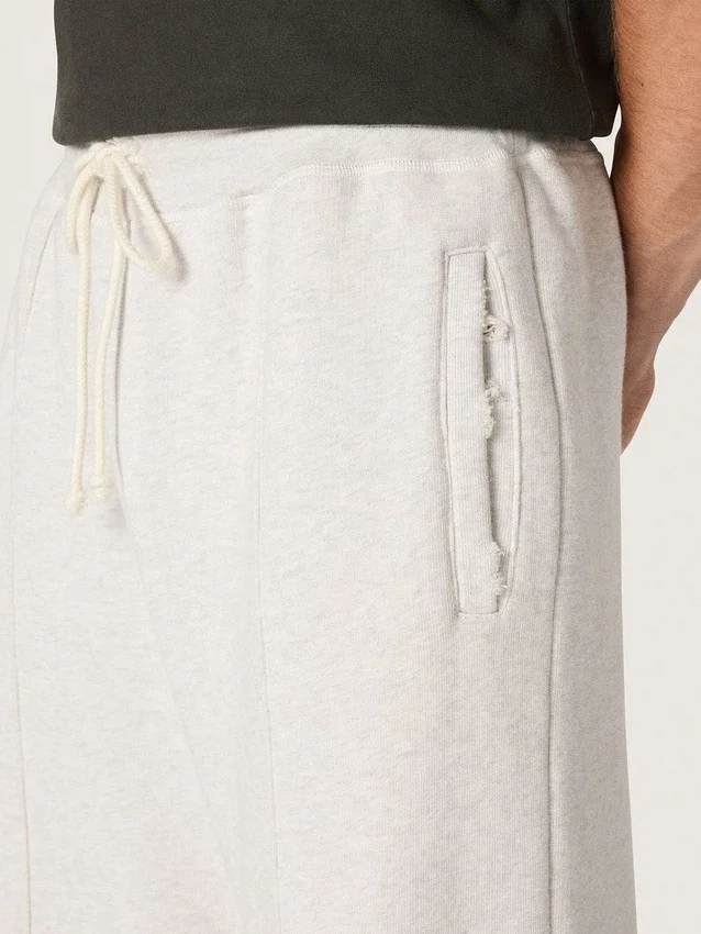 Pantalones de sudadera unisex «Star» en felpa gris jaspeada