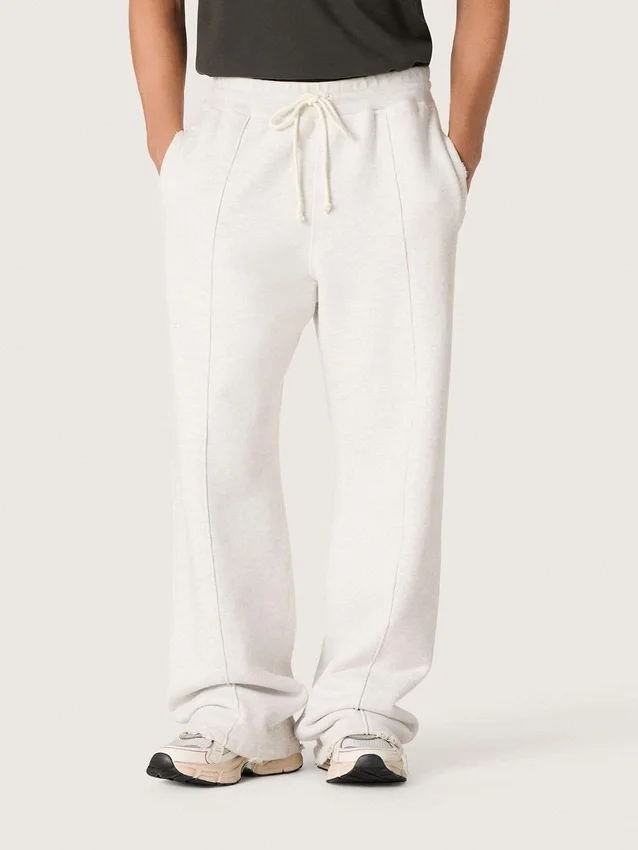Pantalones de sudadera unisex «Star» en felpa gris jaspeada