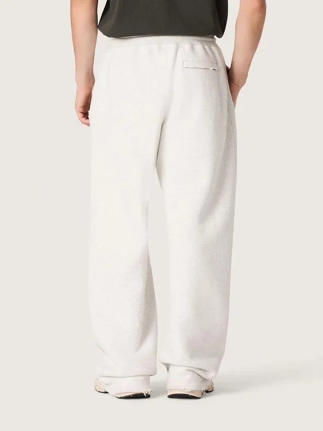 Pantalones de sudadera unisex «Star» en felpa gris jaspeada