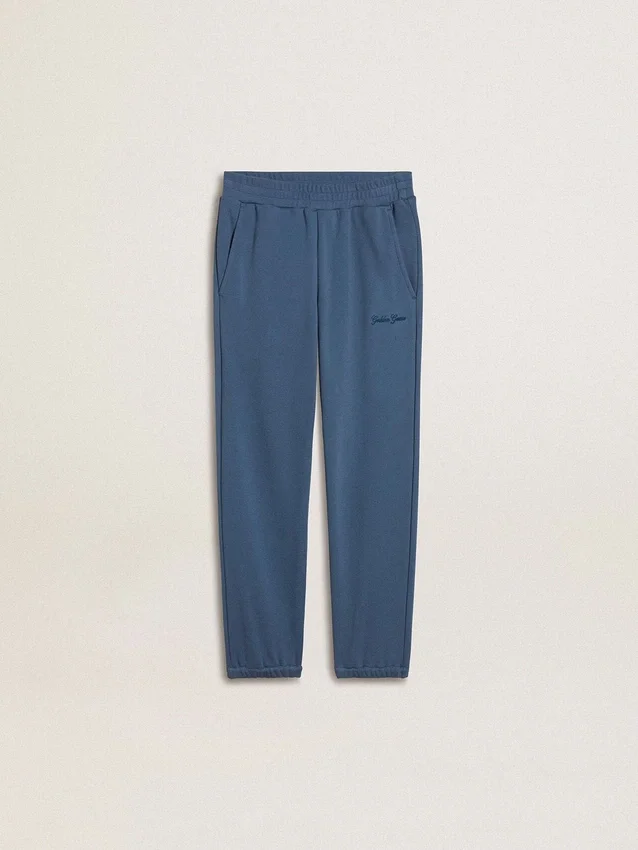 Pantalones deportivos azules para niños con bordado