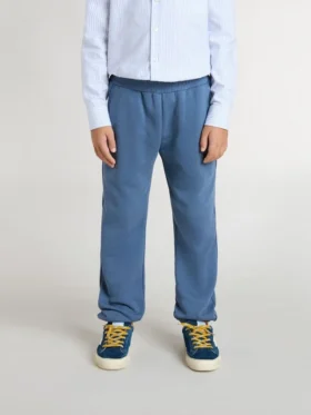 Pantalones deportivos azules para niños con bordado