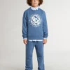 Pantalones deportivos azules para niños con bordado