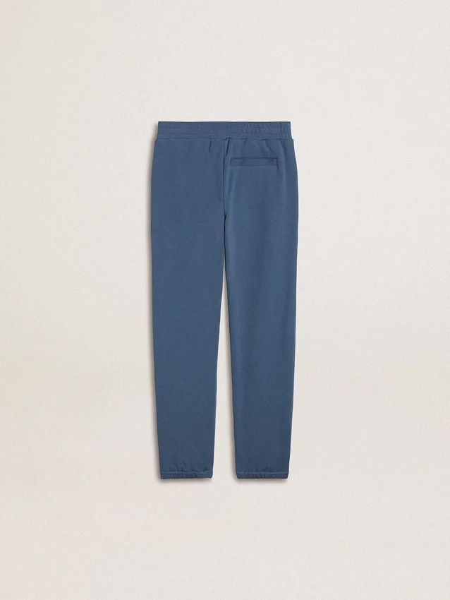 Pantalones deportivos azules para niños con bordado