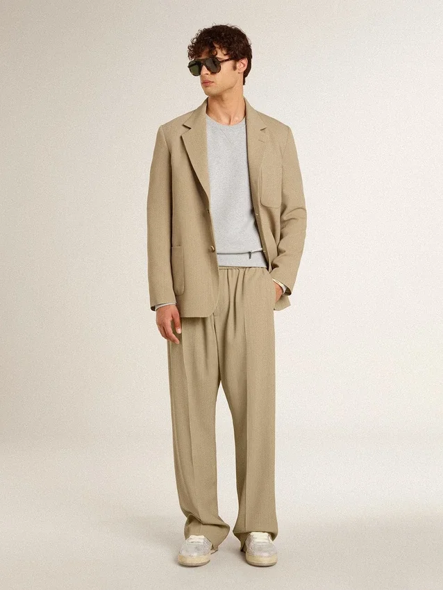 Pantalones deportivos para hombre color travertino