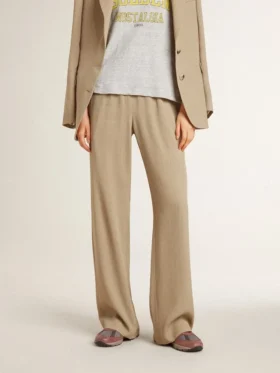 Pantalones deportivos para mujer en color travertino