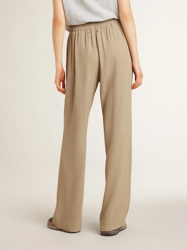 Pantalones deportivos para mujer en color travertino