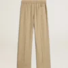 Pantalones deportivos para mujer en color travertino