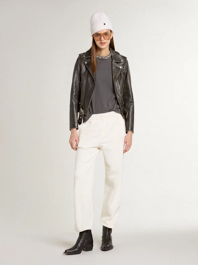Pantalones joggers blancos