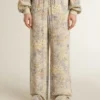 Pantalones joggers multicolores para mujer con estampado floral