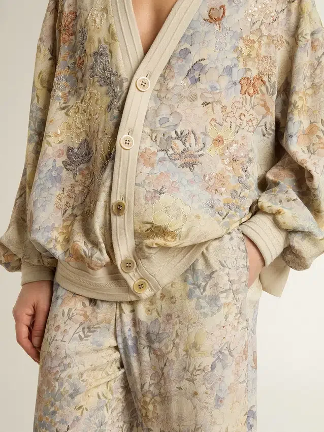 Pantalones joggers multicolores para mujer con estampado floral