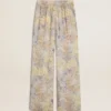 Pantalones joggers multicolores para mujer con estampado floral