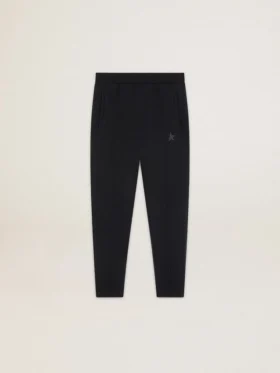Pantalones joggers negros para hombre con estrella en el frente
