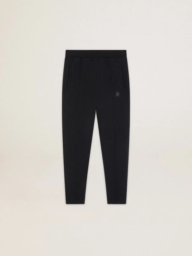Pantalones joggers negros para hombre con estrella en el frente