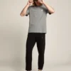 Pantalones joggers negros para hombre con estrella en el frente