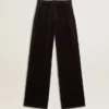 Pantalones joggers para mujer en mezcla de algodón con efecto terciopelo