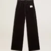 Pantalones joggers para mujer en mezcla de algodón con efecto terciopelo