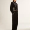 Pantalones negros con efecto terciopelo