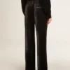 Pantalones negros con efecto terciopelo
