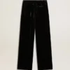 Pantalones negros con efecto terciopelo