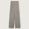Pantalones oversize para mujer con estampado de cuadros Príncipe de Gales en gris