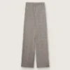 Pantalones oversize para mujer con estampado de cuadros Príncipe de Gales en gris