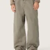 Pantalones unisex de mezclilla gris con cordón y estrella