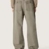 Pantalones unisex de mezclilla gris con cordón y estrella