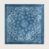 Pañuelo de la Golden Collection en azul denim con diseño de paisley