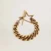 Pulsera de cadena decreciente en oro antiguo con cierre en forma de estrella